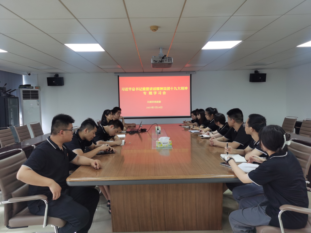 践行挺膺担当 激扬青春力量｜天闻印务团委专题学习习近平总书记重要讲话精神及团十九大精神